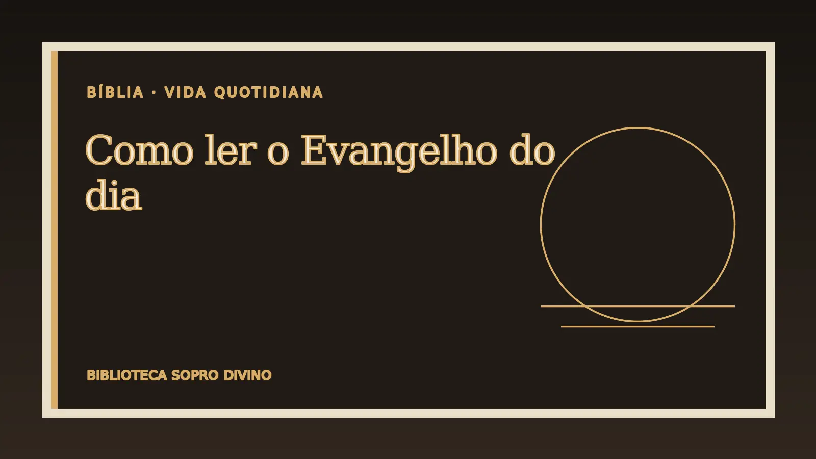 Bíblia aberta iluminada por uma luz dourada, símbolo da leitura do Evangelho do dia