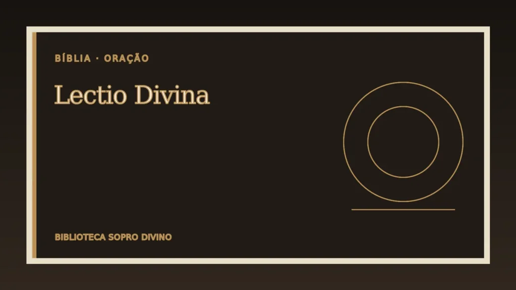 Livro aberto, círculo de luz e caminho sereno representando a Lectio Divina