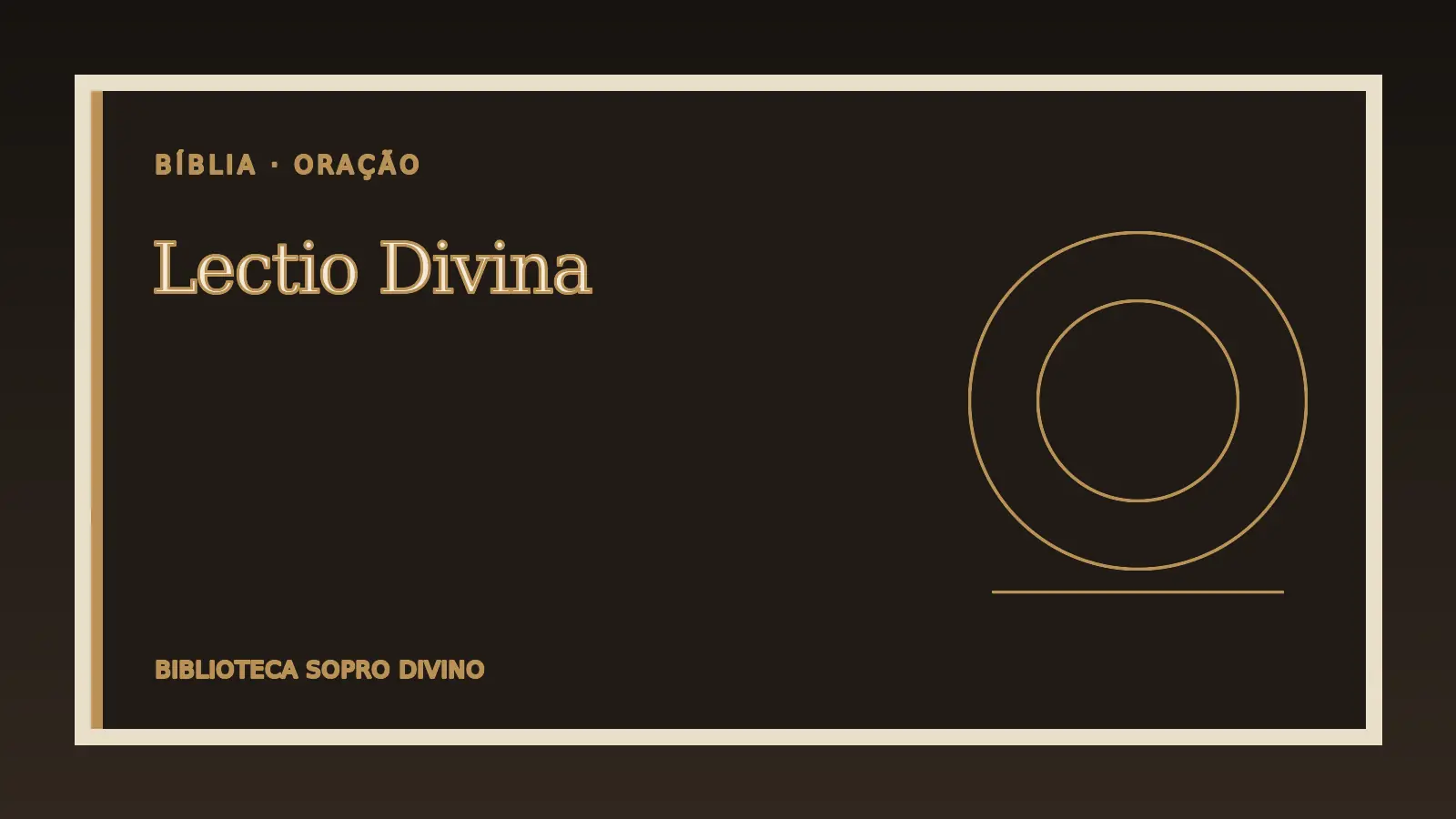 Livro aberto, círculo de luz e caminho sereno representando a Lectio Divina