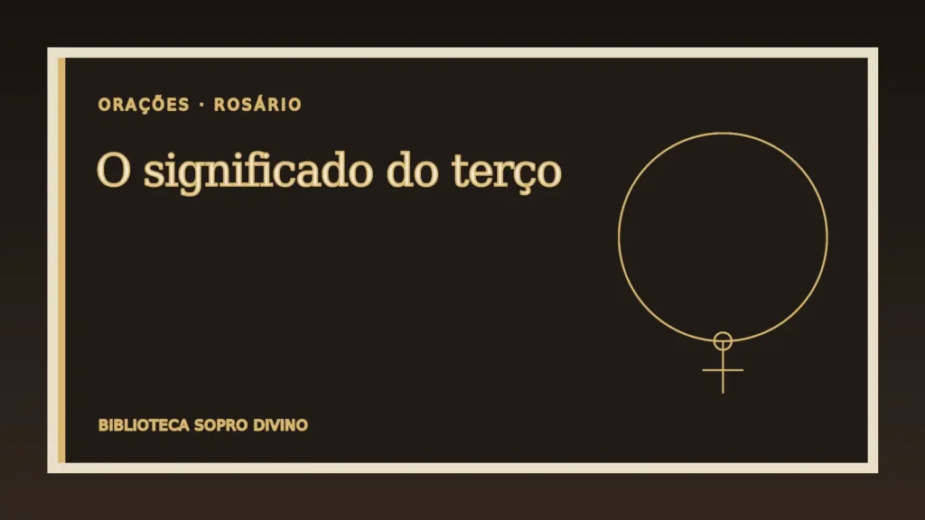 Contas de um terço dispostas em círculo sobre fundo sereno