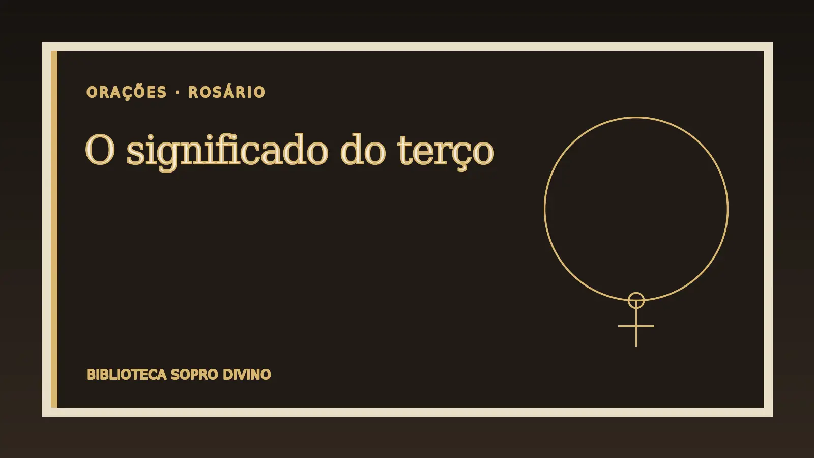 Contas de um terço dispostas em círculo sobre fundo sereno